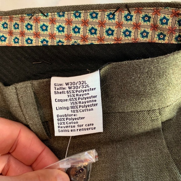 Taupe paisley & gray suit pants - Picture 4 of 4